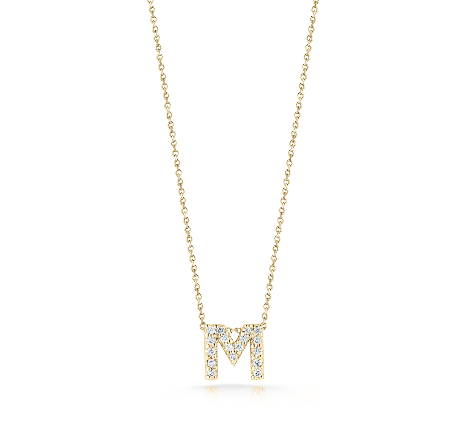 Roberto Coin Tiny Treasures Yellow Gold "Love Letter" Initial Pendant